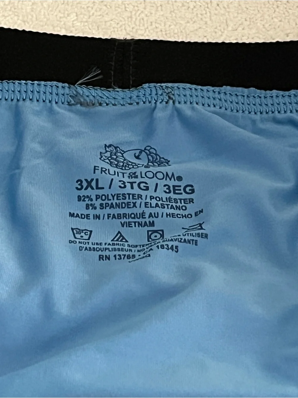 Fruit of the Loom Black and Blue Boxer Briefs Pack of 6
